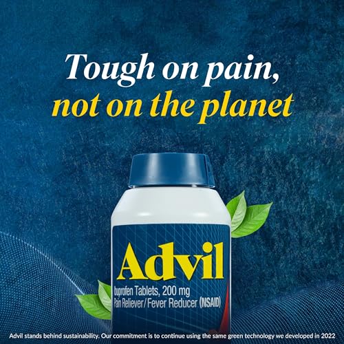 Advil (200 Count) Easy Open Arthritis Cap Pain Reliever/Fever Reducer Coated Tablet, 200mg Ibuprofen, Temporary Pain Relief