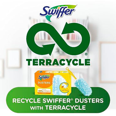 Swiffer Feather Dusters Multi-Surface Duster Refills, Bamboo, White, 18 count