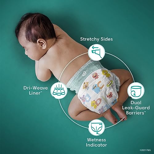 Pampers Baby Dry Diapers - Size 4, 186 Count, Absorbent Disposable Diapers