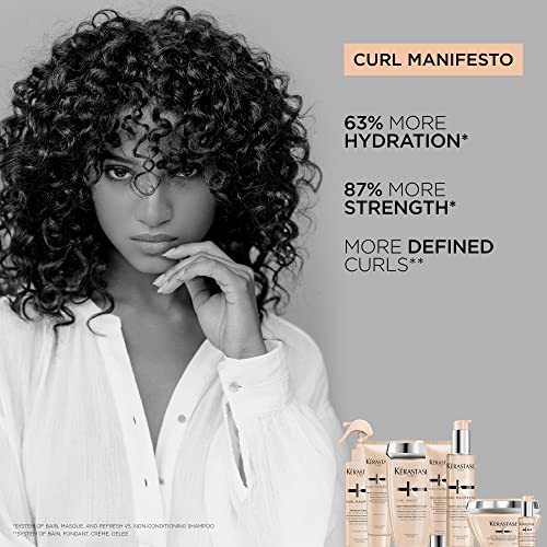 KERASTASE Curl Manifesto Hydratation Essentielle Conditioner | Lightweight Conditioner | Detangles, Smooths & Prevents Frizz | For All Wavy, Curly, Very Curly & Coily Hair | 8.5 Fl Oz