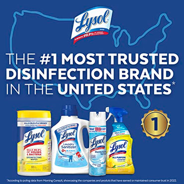 Lysol Multi-Surface Cleaner, Sanitizing and Disinfecting Pour, to Clean and Deodorize, Sparkling Lemon and Sunflower Essence, 90 Fl Oz