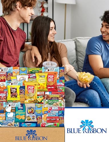 Snack Box Care Package Variety Pack (52 Count) Cookies Chips Candy Snacks Box for Office Meetings Schools Friends Family Military College Women Men Adult Kids Gifts Basket for Everyone