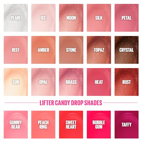 Maybelline Lifter Gloss, Hydrating Lip Gloss with Hyaluronic Acid, High Shine for Plumper Looking Lips, Ice, Pink Neutral, 0.18 Ounce