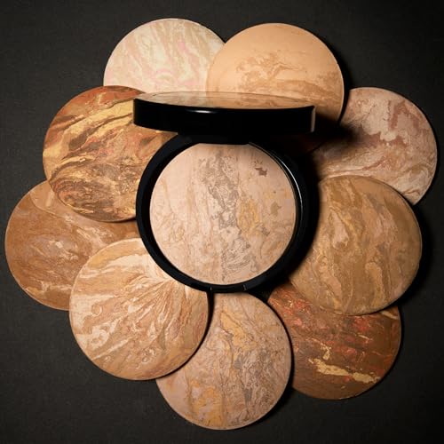 LAURA GELLER NEW YORK Award-Winning Baked Balance-n-Brighten Color Correcting Powder Foundation - Medium - Buildable Light to Medium Coverage - Demi-Matte Natural Finish