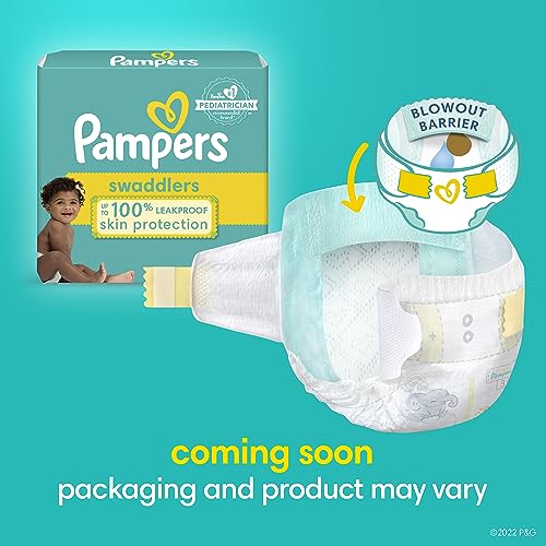 Pampers Swaddlers Diapers - Size 1, 32 Count, Ultra Soft Disposable Baby Diapers