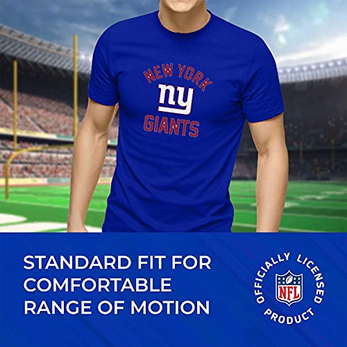 Team Fan Apparel NFL Adult Gameday T-Shirt - Cotton Blend - Tagless - Semi-Fitted - Unleash Your Team Spirit During Game Day (New York Giants - Blue, Adult Medium)