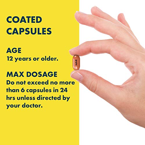 Advil Pain Reliever and Fever Reducer, Pain Relief Medicine with Ibuprofen 200mg for Headache, Backache, Menstrual Pain and Joint Pain Relief - 100 Coated Caplets