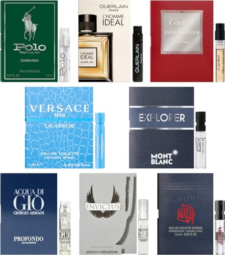 Men's Designer Fragrance Sampler (8 count)