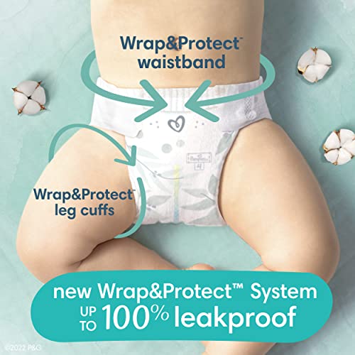 Pampers Pure Protection Diapers - Size 4, 58 Count, Hypoallergenic Premium Disposable Baby Diapers