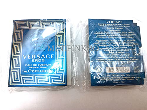 Versace Eros Eau De Parfum Travel Sample Spray Vial .03 Oz/1 Ml