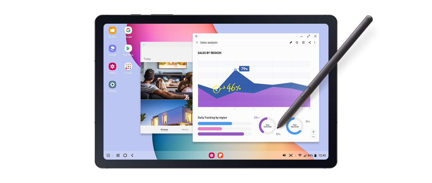 SAMSUNG Galaxy Tab S6 Lite 10.4" 64GB WiFi Android Tablet w/ S Pen Included, Slim Metal Design, Crystal Clear Display, Dual Speakers, Long Lasting Battery, SM-P610NZIAXAR, Chiffon Rose