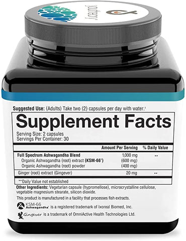 Youtheory Ashwagandha Vegetarian Capsules Net Wt 150 Count