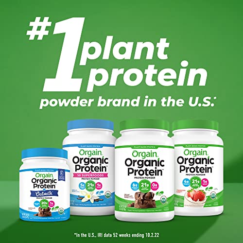Orgain Organic Greens Powder + 50 Superfoods, Original - 1 Billion Probiotics for Gut Health, Antioxidants, Vegan, Plant Based, Gluten Free, Non GMO, Dairy Free Juice & Smoothie Mix - 0.62lb