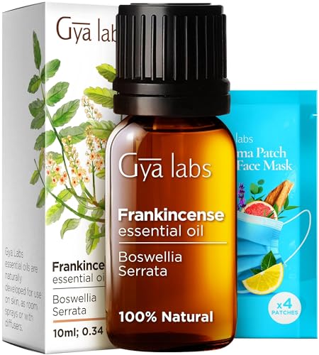 Gya Labs Frankincense Essential Oil for Pain & Body Comfort - for Face & Diffuser - 100% Pure Natural Aromatherapy Oils for Skin (0.34 fl oz)