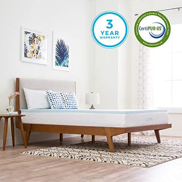 Linenspa 2 Inch Gel Infused Memory Foam Mattress Topper – Cooling Mattress Pad – Ventilated and Breathable – CertiPUR Certified - Queen