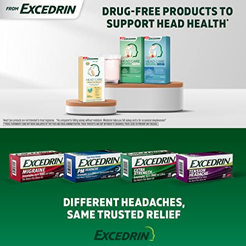 Excedrin PM Sleep Aid with Headache Relief Caplets for Nighttime Headaches and Sleeplessness - 100 Count