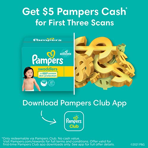 Pampers Baby Dry Diapers - Size 4, 186 Count, Absorbent Disposable Diapers