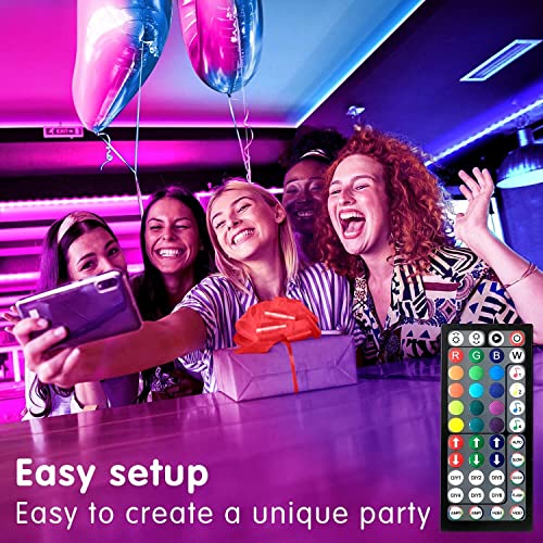 Tenmiro Led Lights for Bedroom 100ft (2 Rolls of 50ft) Music Sync Color Changing Strip Lights with Remote and App Control RGB Strip, for Room Home Party Decoration