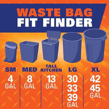 Hefty Strong Large Trash Bags, 30 Gallon, 74 Count