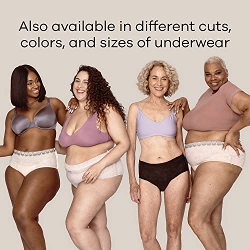 Always Discreet Boutique Adult Incontinence & Postpartum Underwear For Women, High-Rise, Size Small/Medium, Rosy, Maximum Absorbency, Disposable, 12 Count
