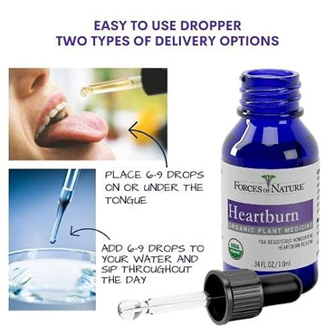 Forces of Nature – Natural, Heartburn & Acid Indigestion Relief (10ml) Non GMO, Safe Relief for Symptoms of GERD, Sour & Upset Stomach, Pressure and Bloating, Gas, Burning and Sour Acid burps