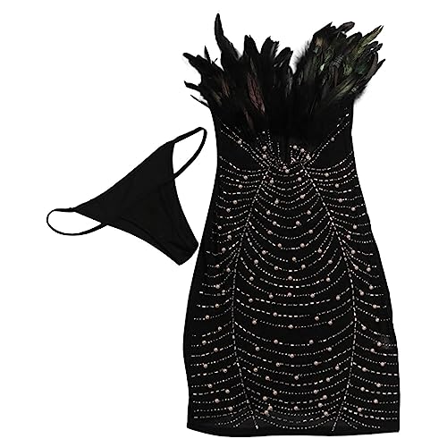 Sexy Party Formal Hot Drilling See Through Beading V Neck Dresses Plus Size Formal Dresses with Corset Black