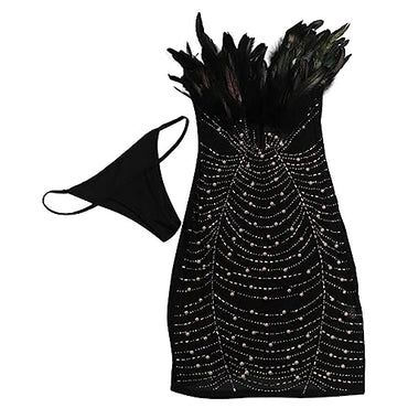 Sexy Party Formal Hot Drilling See Through Beading V Neck Dresses Plus Size Formal Dresses with Corset Black
