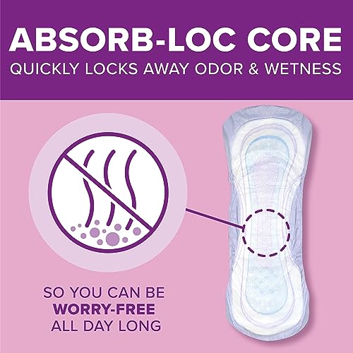 Poise Incontinence Pads & Postpartum Incontinence Pads, 7 Drop Ultra Absorbency, Long Length, 39 Count, Packaging May Vary