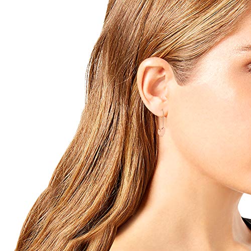 Betsey Johnson Rose Gold Heart Safety Pin Earrings