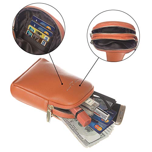 INICAT Small Crossbody Sling Bag Faux Leather Fanny Pack Purses for Women(Orange Red)