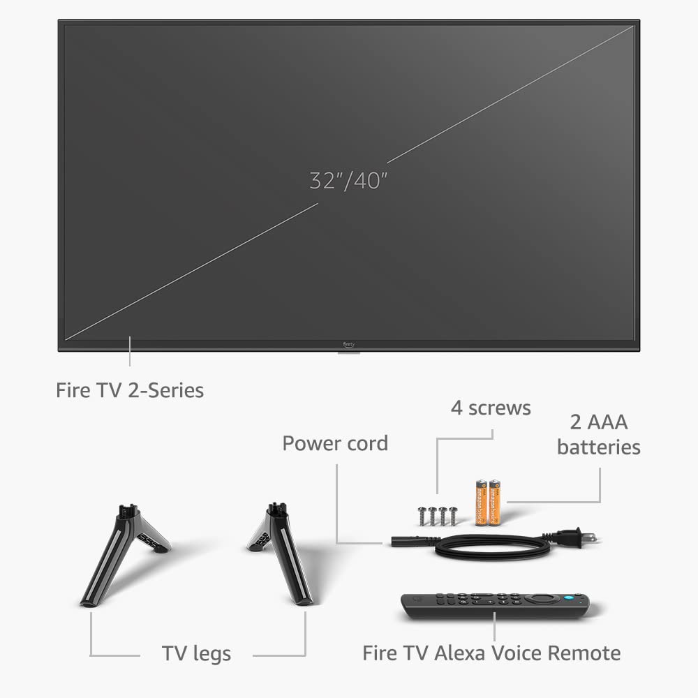 Amazon Fire TV 32" 2-Series HD smart TV with Fire TV Alexa Voice Remote, stream live TV without cable