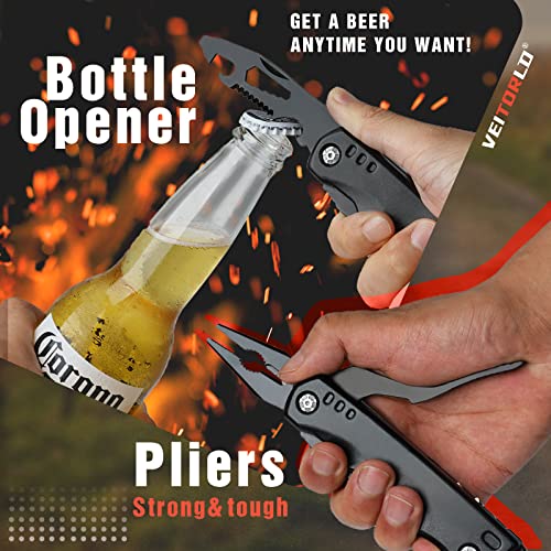 VEITORLD Dad Gifts for Christmas, Gifts for Dad Who Wants Nothing, Stocking Stuffers for Dad Men, Best Dad Ever Gifts from Daughter Son Kids, All in One Survival Tools Hammer Multitool, Cool Gadgets