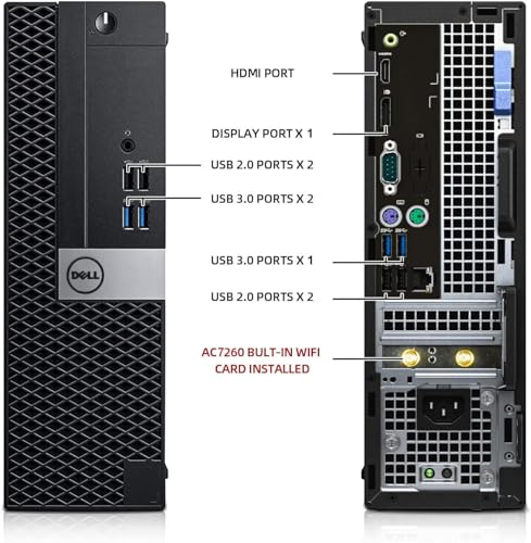 Dell OptiPlex Desktop Computer with 24 inch Monitor PC and Monitor Bundle, i7-6700 3.4GHz,16GB Ram New 512GB SSD,Intel AC7260 Built-in WiFi Bluetooth,HDMI,Refurbished Desktop,Windows 10 Pro (Refurbished)