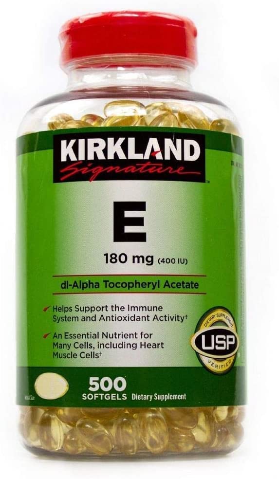 Kirkland Signature – Calcium Citrate, Magnesium and Zinc 500 Tablets + Vitamin E 400IU, 500 Softgels (Bundle of 2 Units Total)