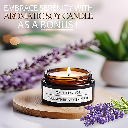 Happy By Clinique For Women EDP, 3.4 Fl Oz - Gift Set Pack With Lavender Soy Candle, Car Air Fresheners, and Empty Travel Perfume Atomizer