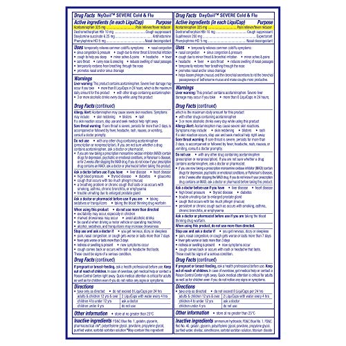 Vicks DayQuil and NyQuil SEVERE Combo, Cold & Flu Medicine, Max Strength Relief For Fever, Sore Throat, Nasal Congestion, Sinus Pressure, Stuffy Nose, Cough, 48 Count, 32 DayQuil, 16 NyQuil