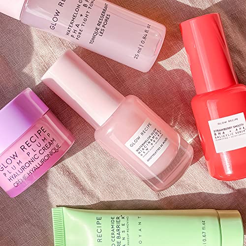Glow Recipe - Fruit Babies Bestsellers Kit - Mini Travel Size Beauty Essentials - Avocado Foam Cleanser, Niacinamide Dew Drops Serum, Pore-Tight Toner, Salicylic Serum, Hyaluronic Acid Cream (6 Count)