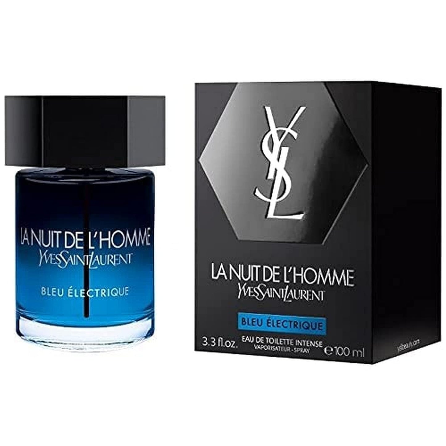 Yves Saint Laurent YSL La Nuit De L'Homme Bleu Electrique Eau De Toilette Intense Spray 3.3 Oz