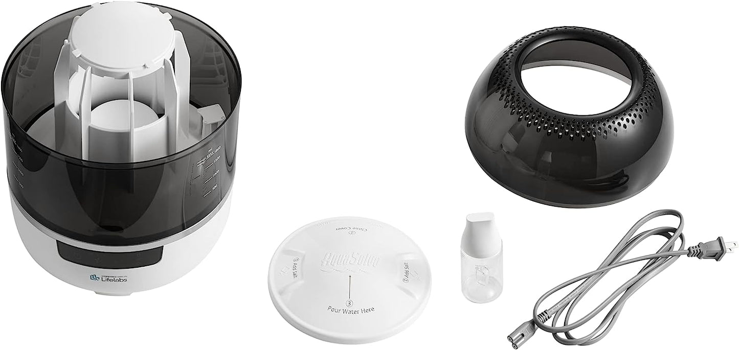 DH Lifelabs | Aaira Mini Hydrating Air Purifiers | Eliminates 99.9% of Bacteria Viruses Mold | HOCl Cleans Moisturizes Air Odor Eliminator for Smokers | Coverage 323 Sq Ft for Large Room Bedroom Home Mini Grey