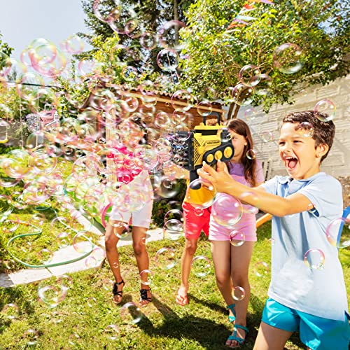 Bubble Guns Bubbles Maker Blower Machine Blaster,80 Holes Automatic Engineer Toys for Kids Toddlers,Wedding Party Favors,Birthday Gifts for 3 4 5 6 7 8 9 10 11 12 Years Old Boys Girls