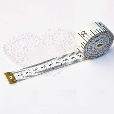 GDMINLO Soft Tape Measure Double Scale Body Sewing Flexible Ruler for Weight Loss Medical Measurement Tailor Craft Vinyl Ruler, Has Centimetre on Reverse Side 60-inch(White)