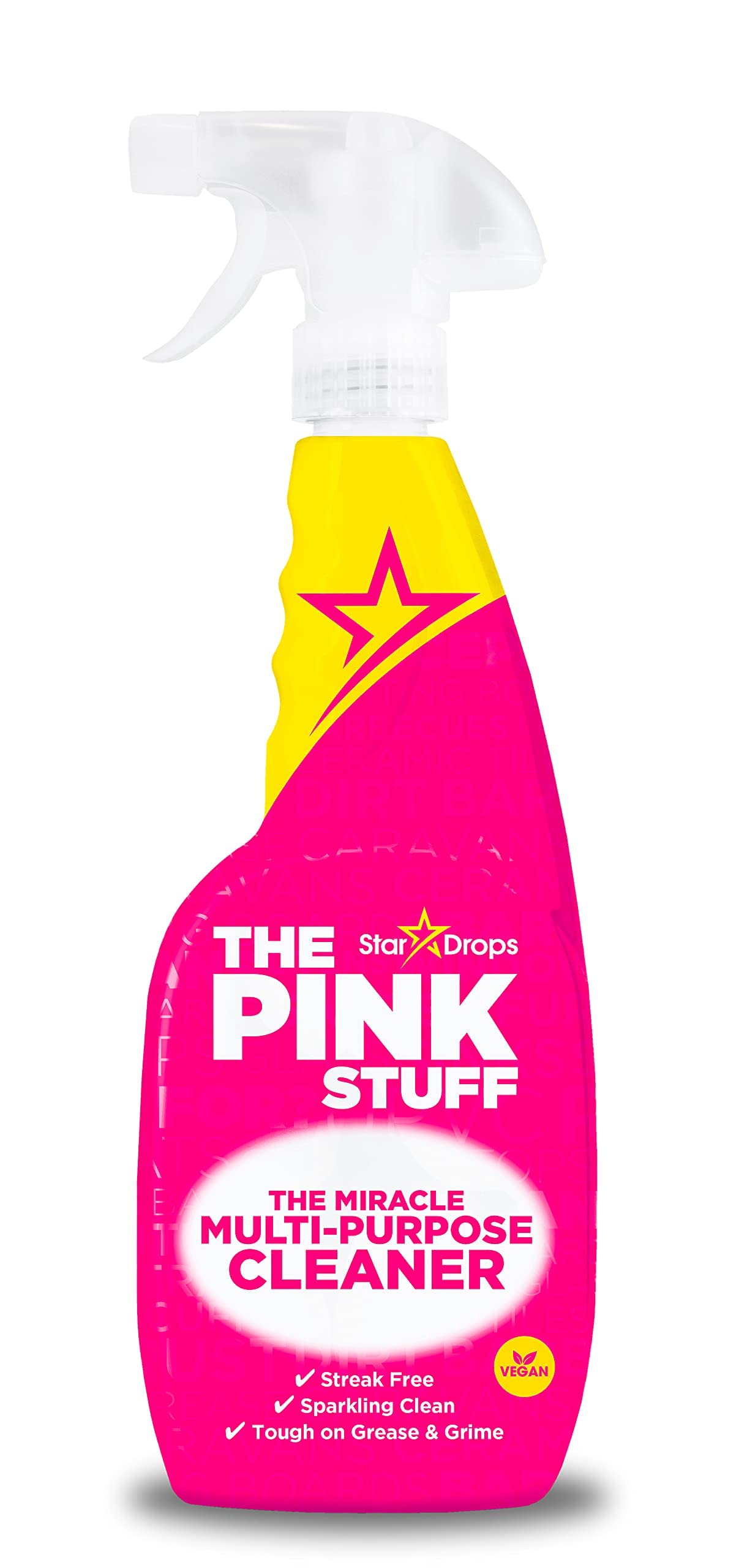Stardrops - The Pink Stuff - The Miracle Cleaning Paste, Multi-Purpose Spray, Bathroom Foam Spray, Window & Glass Cleaner, and Cream Cleaner Bundle