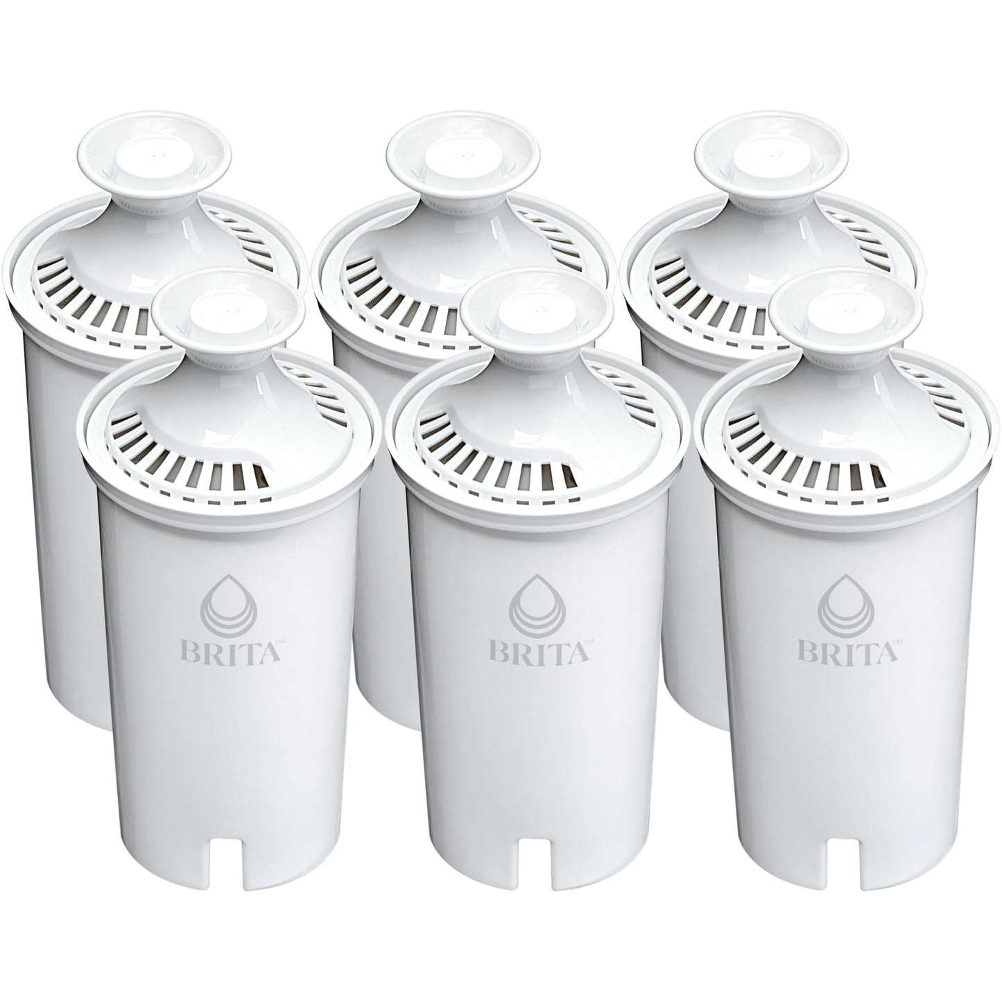 Brita Standard Water Filter Replacements for Pitchers and Dispensers, Lasts 2 Months, Reduces Chlorine Taste and Odor, 6 Count