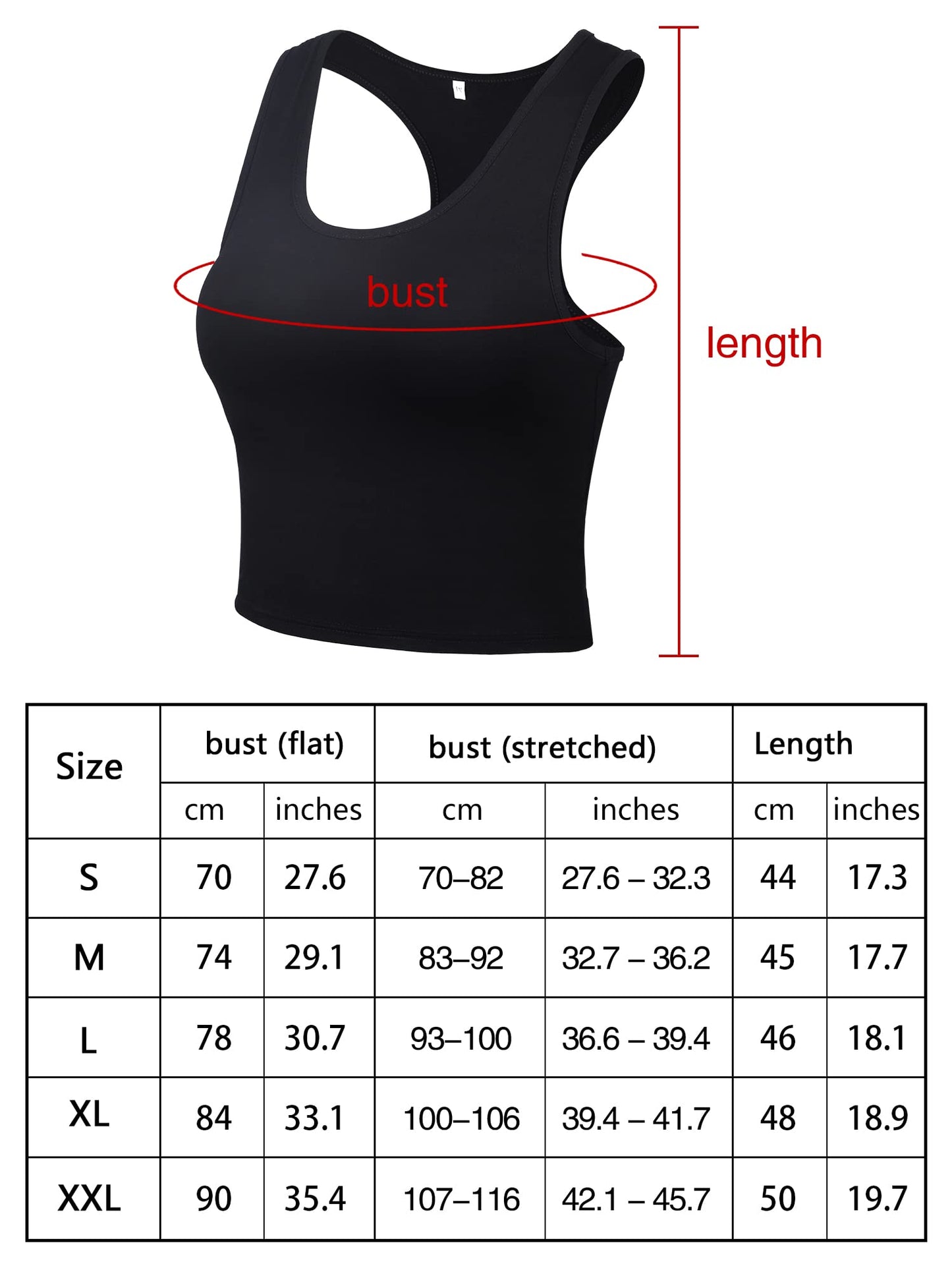 Boao 4 Pieces Basic Crop Tank Tops Sleeveless Racerback Crop Top for Women(Black, White, Rose Red, Purple,Small)