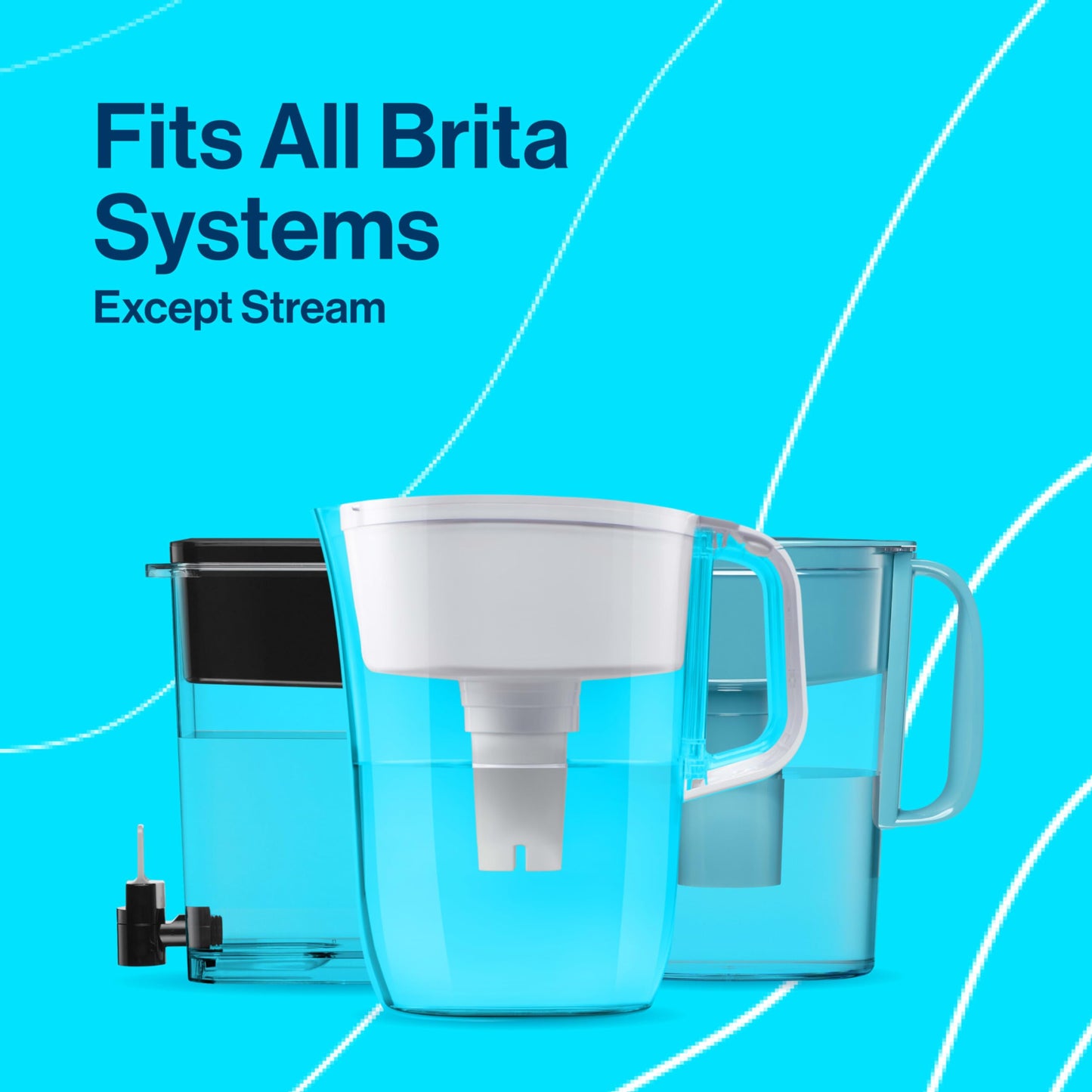 Brita Standard Water Filter Replacements for Pitchers and Dispensers, Lasts 2 Months, Reduces Chlorine Taste and Odor, 6 Count