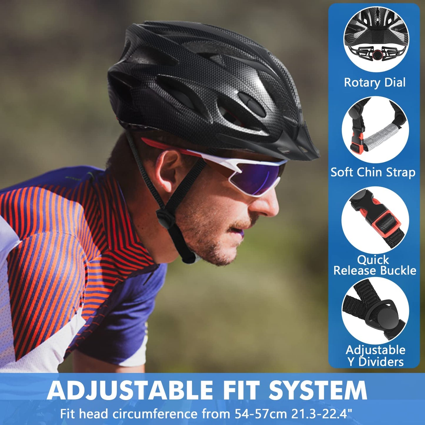 Zacro Adult Bike Helmet Lightweight for Men Women Comfort with Pads&Visor, Certified Bicycle Helmet for Adults Youth Mountain Road Biker