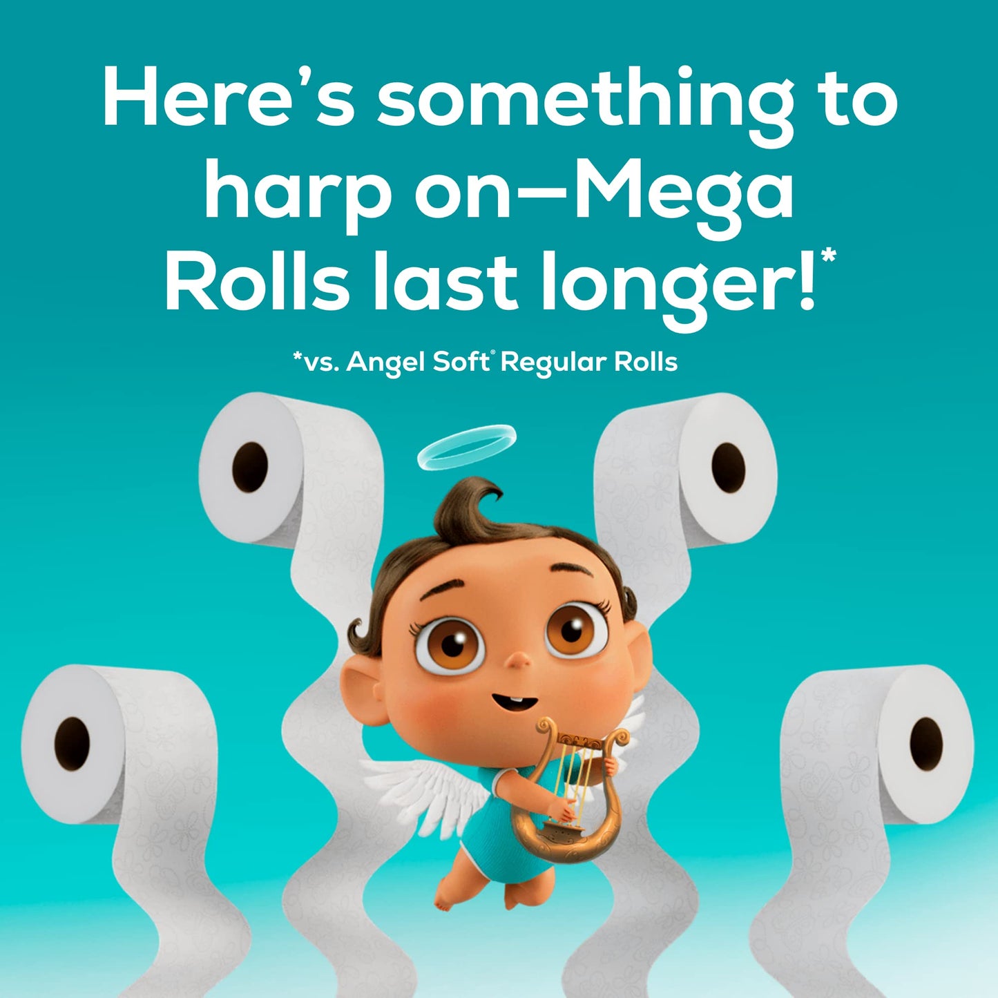 Angel Soft® Toilet Paper with Fresh Lavender Scent, 8 Mega Rolls = 32 Regular Rolls, 2-Ply Bath Tissue, 320 Sheets