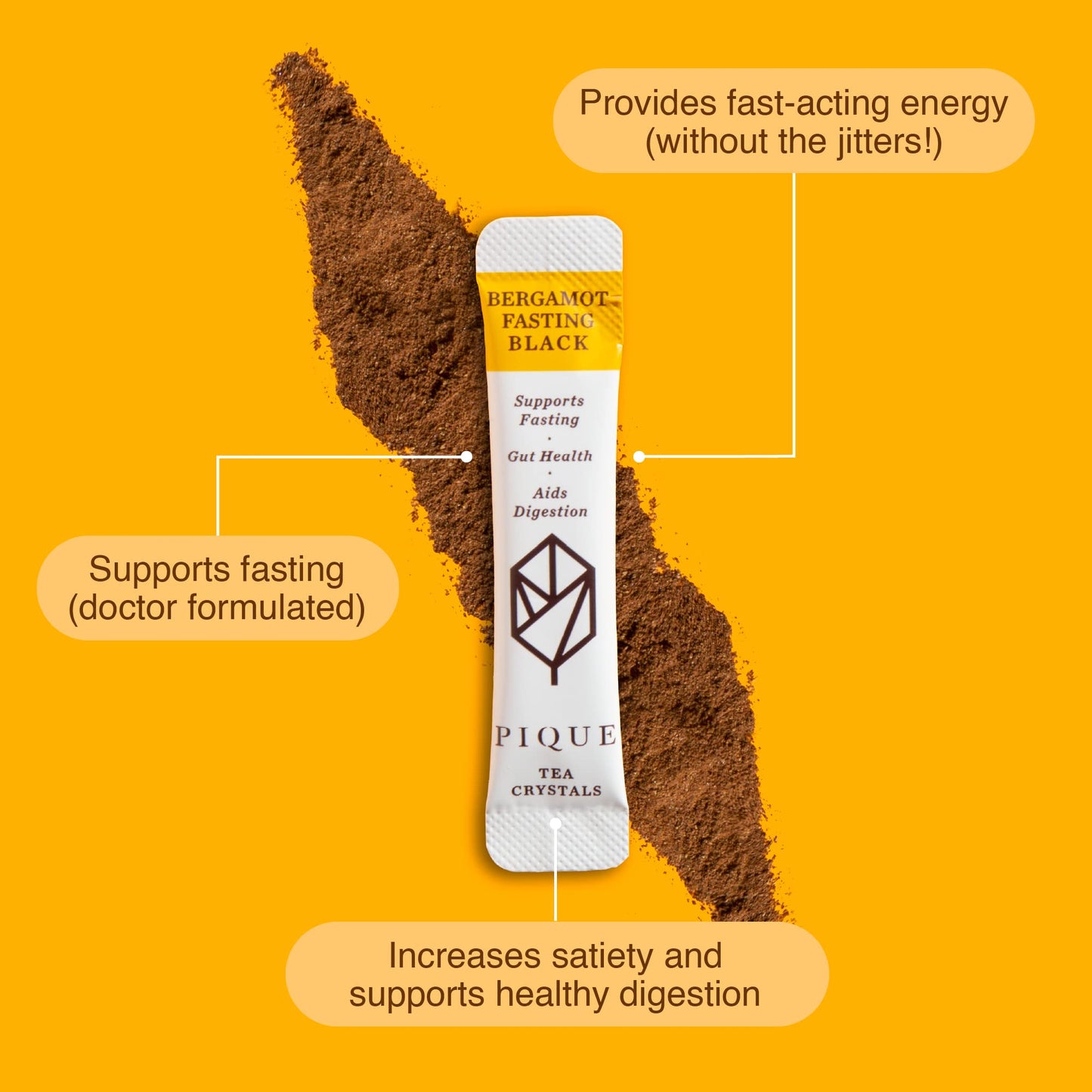 Pique Organic Specialty Tea Crystals Sampler - Support Healthy Digestion, Immunity, Metabolism - 98 Single Serve Sticks (Pack of 5)