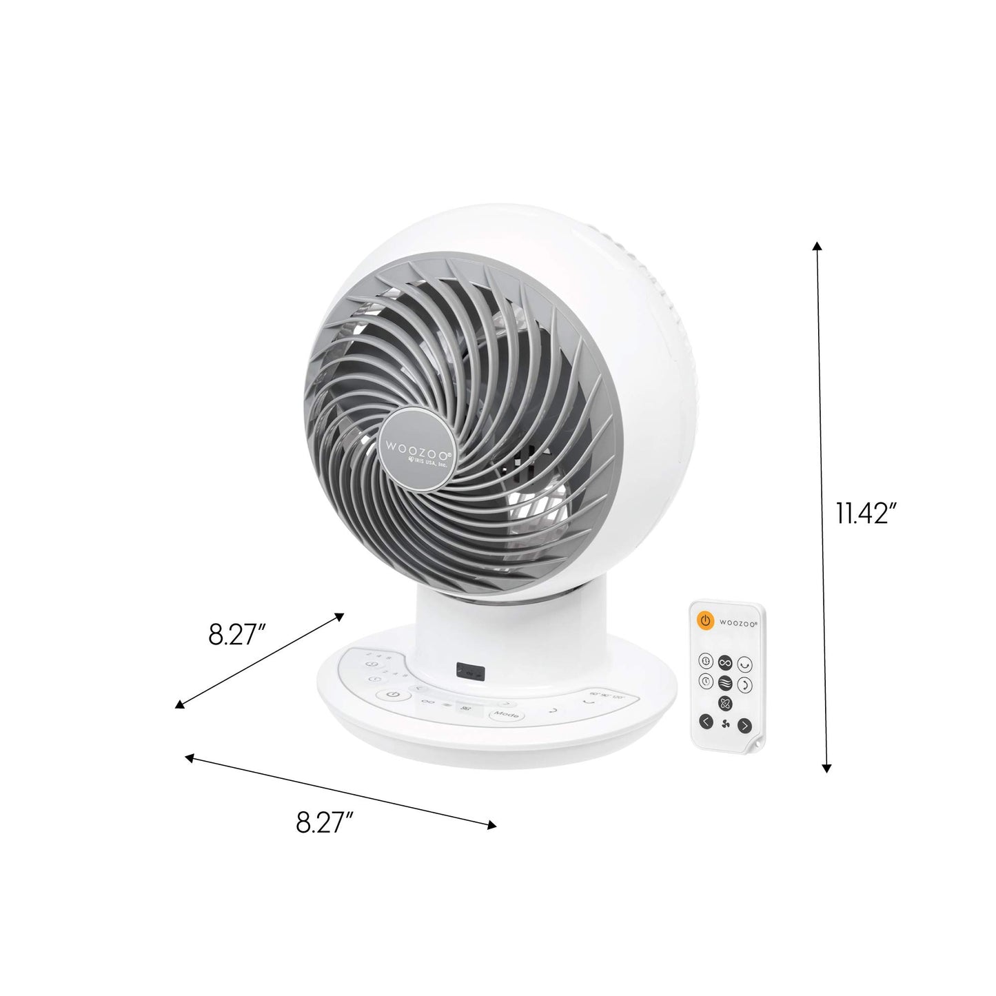 IRIS USA Medium DC Motor Quiet and Eco-Friendly Oscillating Fan, White