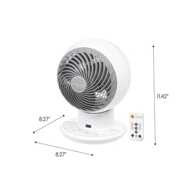 IRIS USA Medium DC Motor Quiet and Eco-Friendly Oscillating Fan, White